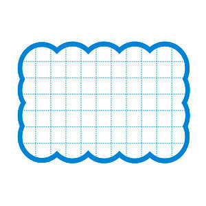 カード 16-4481 抜型カード四角 大 ブルー