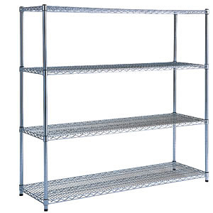 ワイヤーラック H1500 重量棚4段 W907