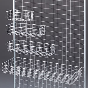 ネット用網カゴ 白 W270×D200×H100