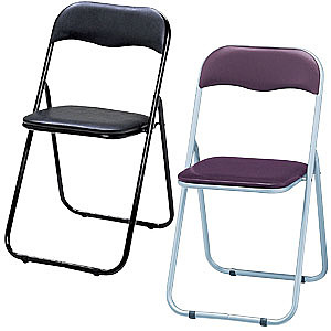 折りたたみパイプイス (9) ブラック