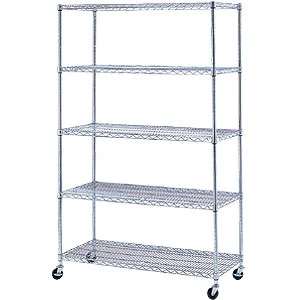 ワイヤーラック 5段 （H1590） キャスター付