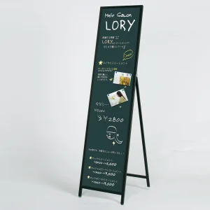 アルミ製 スリムブラックチョークボード 表示面:片面 (A1791-1*)