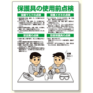保護具関係標識 保護具の使用前点検 (308-15)