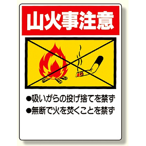 禁煙標識 山火事注意 (318-05)