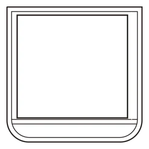 ポケット胸章 60×60 白 安全ピンのみ (368-12)