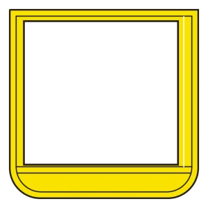 差替楽々・ポケット胸章 60×60 黄 (368-13)