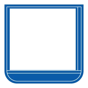 差替楽々・ポケット胸章 60×60 青 (368-16)