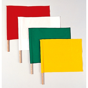 手旗 赤 (350×450) 棒付 (372-20)