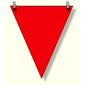 三角旗 赤無地 (372-61)