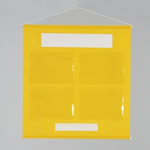 フリー安全掲示板 (屋内用) A4ヨコ用 黄 (464-02Y)