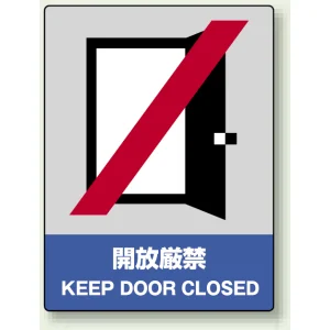 中災防統一安全標識 ボード(大) 開放厳禁 (800-21)