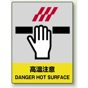 中災防統一安全標識 ボード(大) 高温注意 (800-44)