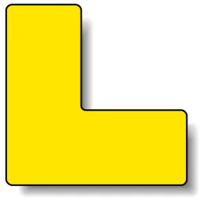 置場表示ステッカー 4枚1組 黄 (819-67)