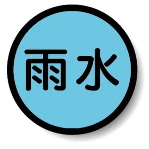 構内排水分別標識 雨水 820-71