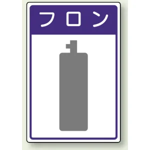 高圧ガス関係標識 エコユニボード 450×300 フ ロ ン (827-47)