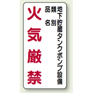 縦型標識 地下貯蔵タンクポンプ設備 鉄板 (828-29)