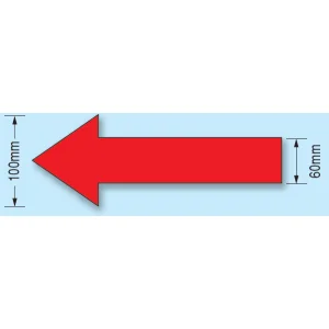 矢印 蛍光ステッカー 赤 (829-82)