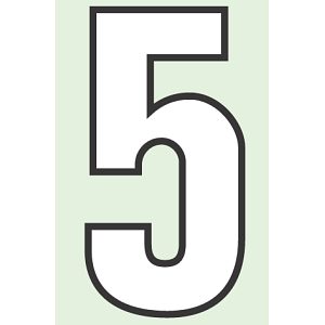 路面用番号表示 5 合成ゴム 280×1.2mm厚 (834-55)