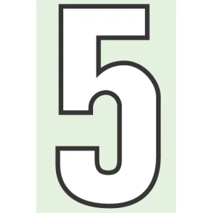 路面用番号表示 5 合成ゴム 280×1.2mm厚 (834-55)