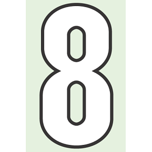 路面用番号表示 8 合成ゴム 280×1.2mm厚 (834-58)