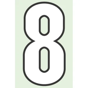 路面用番号表示 8 合成ゴム 280×1.2mm厚 (834-58)