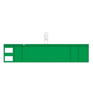 ファスナー式腕章 クリップタイプ 緑 (848-57)