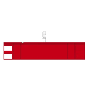 ファスナー式腕章 クリップタイプ 赤 (848-58)