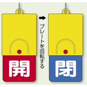 回転式両面表示板 開 (赤地) ・閉 (青地) (857-37)