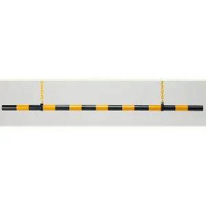 高さ制限バー (黄・黒) ABS 樹脂 54φ×1.9m (866-28B)