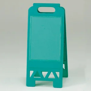 フロアユニスタンド 透明ポケットタイプ 緑 片面 (868-371AG)