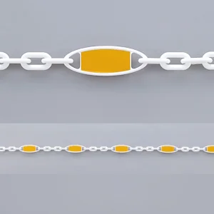 反射チェーン (白チェーン/黄反射) 1.6m