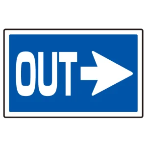 下部標識 OUT→ (サインタワー同時購入用) (887-742R)