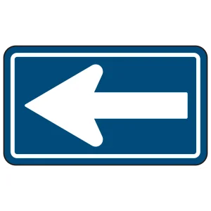 道路標識 (構内用) 一方通行 (横型) アルミ 350×600 (894-19)