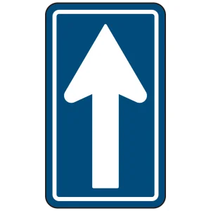 道路標識 (構内用) 一方通行 アルミ 縦型 (894-20)