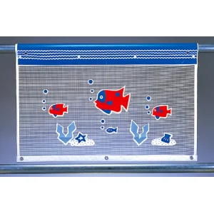 バリケード用 風抜けメッシュ標識(ジョイシート) フィッシュ(2) (934-05)