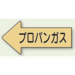 JIS配管識別方向ステッカー 左向き フロンガス 大 10枚1組 (AS-33-2L)