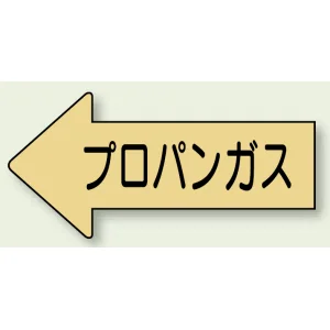 JIS配管識別方向ステッカー 左向き フロンガス 大 10枚1組 (AS-33-2L)