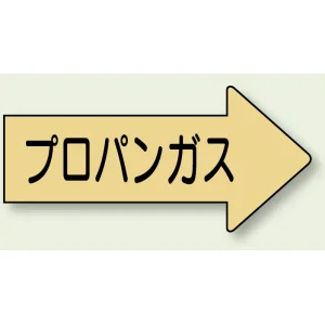 JIS配管識別方向矢印ステッカー（10枚1組） フロンガス (小) 35×75mm 右 (AS-43-2S)
