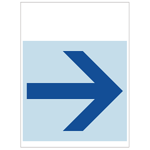 ワンタッチ取付標識 右矢印 (SMJ-12) 