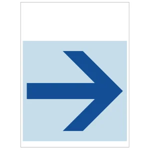 ワンタッチ取付標識 右矢印 (SMJ-12) 