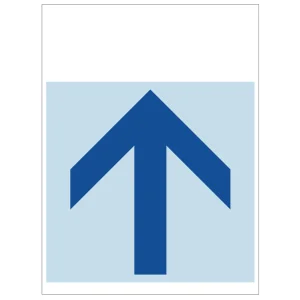 ワンタッチ取付標識 上矢印 (SMJ-13) ※名入れサービス実施中