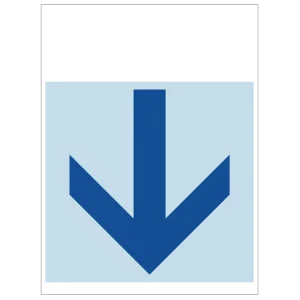 ワンタッチ取付標識 下矢印 (SMJ-14) ※名入れサービス実施中