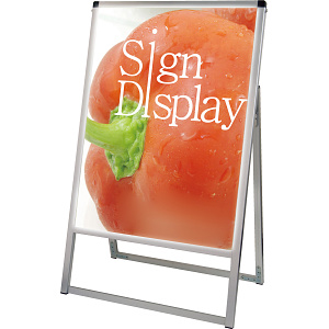 LEDバリウススタンド看板 A2 シルバー 片面 (VASKLED-A2K)