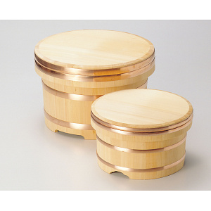 椹・江戸びつ 約3.5合 (約φ18cm)(W04101)