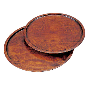 栃・給仕盆摺漆 尺○(W17331)