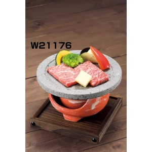 遠赤・石焼きプレート(丸) (W21176)