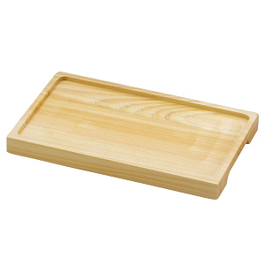 陶器・黒石目調盛皿 (長角)用 木製プレート 大(W21542)