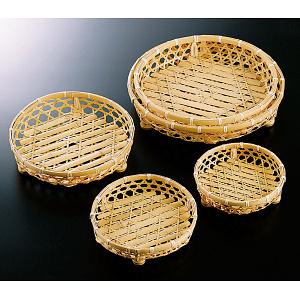 晒竹オードブル篭・足付(篭のみ) 7寸(W23375)