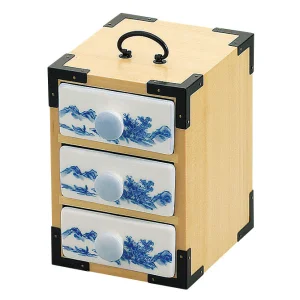 三段弁当 白木【受注生産品】(W27020)