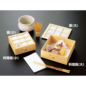 ひのき透かし(ひょうたん) 料理箱(小)(W27233)